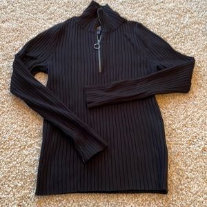 Maeve for Anthropologie 1/4 zip ribbed sweater, EUC